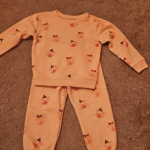 Garanimals Peach Pajama Set with Floral Print